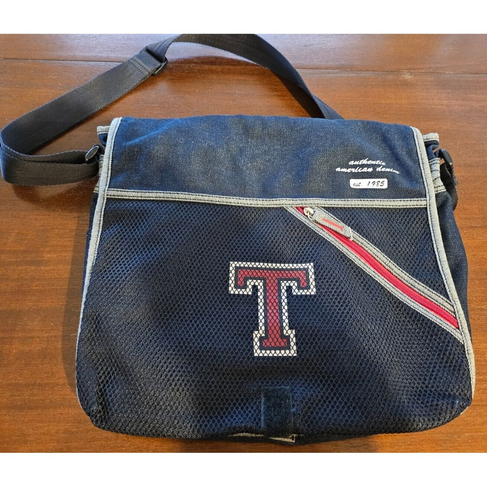 Tommy Hilfiger Navy Computer Book‎ Travel Tote Organizer Bag Briefcase